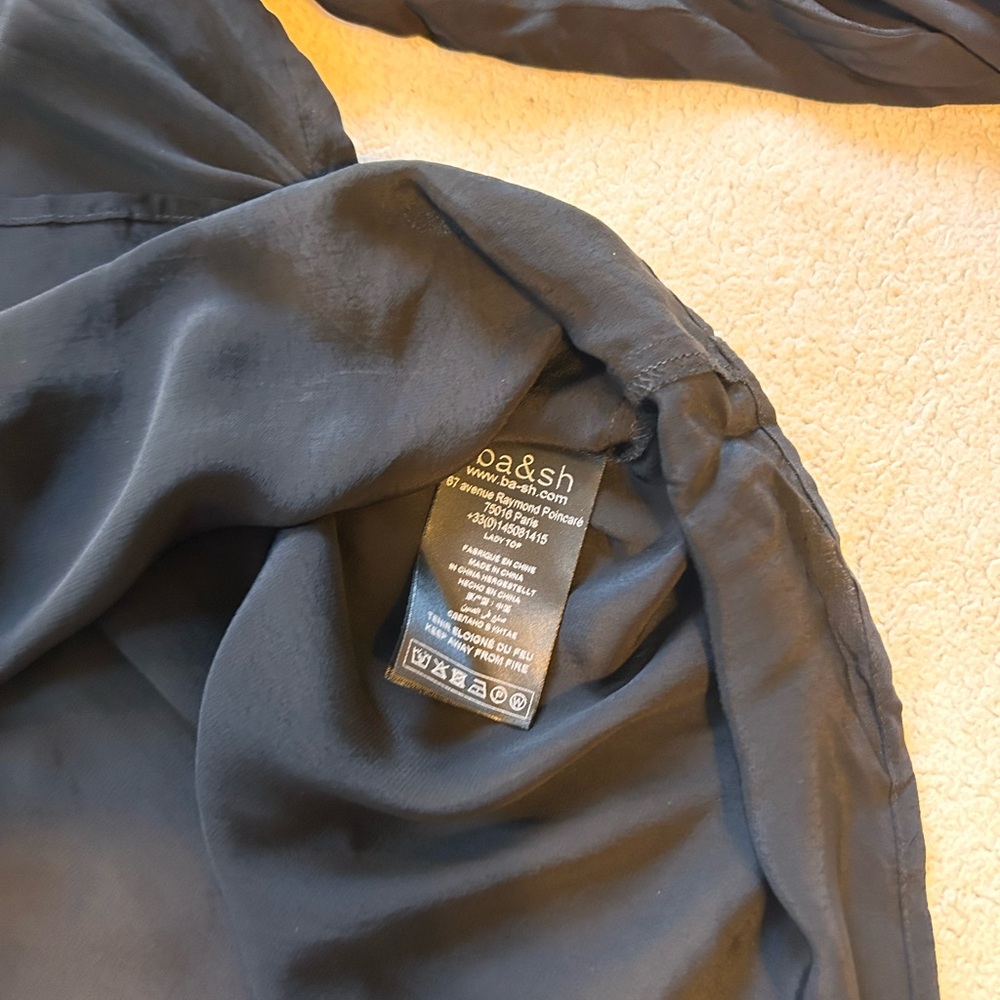 Ba&Sh | Size 3 | Classic Black Button-Up Blouse - image 7
